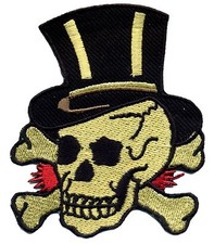 Tattoo Patch Skull with Tophat