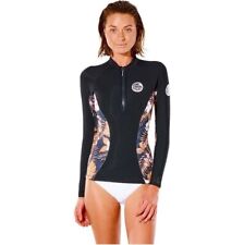 Rip Curl 1mm Neopren Shirt Surf Blumen schwarz langarm