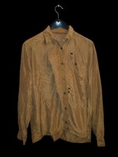 Elegante Damen Bluse Klassisch Hemd Gold Metalltöne Braun 52 Langarm