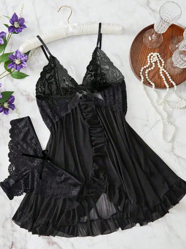 Ladies sexy mesh - , set