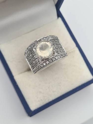 Eleganter orthoklas silberring - eleganter,