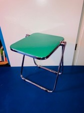 Acryl Klapptisch - grüne Platte, Metall Ständer 