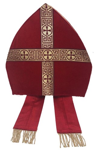 Bischofsmütze mitra rot - bischofsmütze, gold