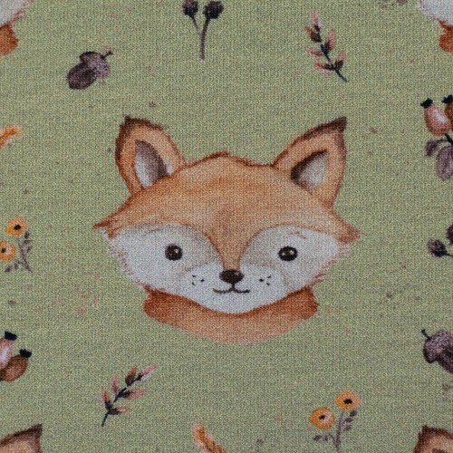 French terry fuchs grün - french, fuchs,