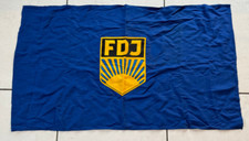 Original DDR FDJ Vintage Fahne Flagge Handfahne