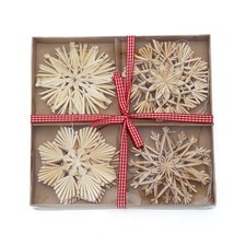 12-teilige Strohsterne