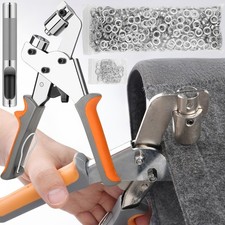 Handheld Ösenstanzer Ösenzange Set Magnetische Ösenpresse mit 500PCS Ø10mm Ösen