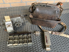 Schaffner Ausrüstung komplett Set Vintage Tasche, Fahrkartendrucker, Stempel etc