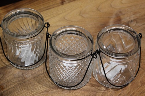 3er set windlicht - windlicht, klarglas
