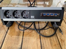 Bachmann DESK Steckdosenleiste 3x Schuko  4x USB 3.0 Hub  Artikel Nr 902.1360