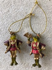 Gisela Graham Baumanhänger Froschkönige 2 Stk. Weihnachtsschmuck Anhänger