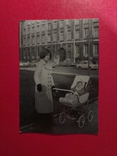 Alt Foto antik Car Auto Frau Woman wunderschöner Kinderwagen Mode old Photo art