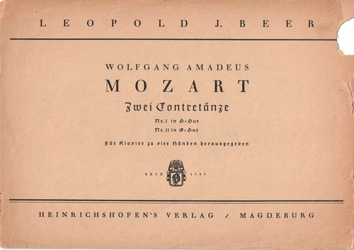 Mozart zwei contretänze - mozart,