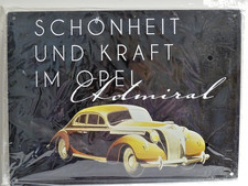 Blechschild Opel Admiral