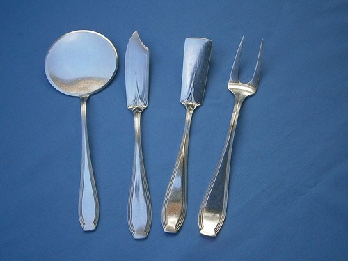 4 versilberte - ,