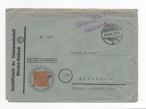 Gebühr bezahlt brief - bezahlt,
