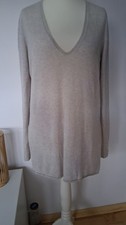 FFC Damen Hell Grau Pullover Wolle mit Cashmere Gr. XL