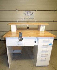 2er Arbeitsblock Insel Labortisch für Freuding Einzelplatzabsaugung  Dental Z...