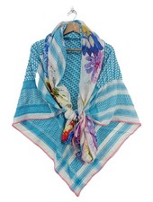 PLOMO O PLATA Sommerschal Damen Schal blau-pink Casual-Look