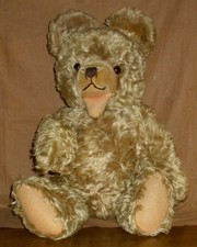 Teddy-riesiger Zotty-ohne Id`s-Hermann?-53cm-graubraun-älter-Mohair- Zustand 2
