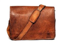 Leder Messenger Bag Laptoptasche Computertasche Schultertasche für Männer Her...