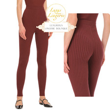 MERINO RIB LEGGINGS by Wolford XS port royale bordeaux Hose aus 65% weicher Woll