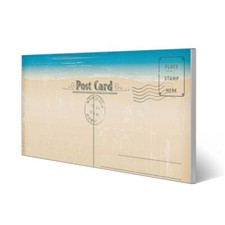 Magnettafel 78x37cm Pinnwand aus Metall mit Motiv Postkarte