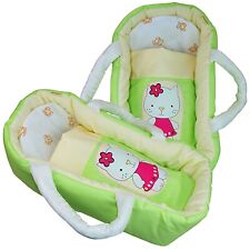 Puppentragetasche mit Kissen und Decke für Baby Puppen bis 43 cm