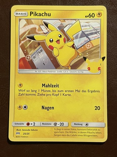 Pokémon pikachu karte 25 - pokémon,