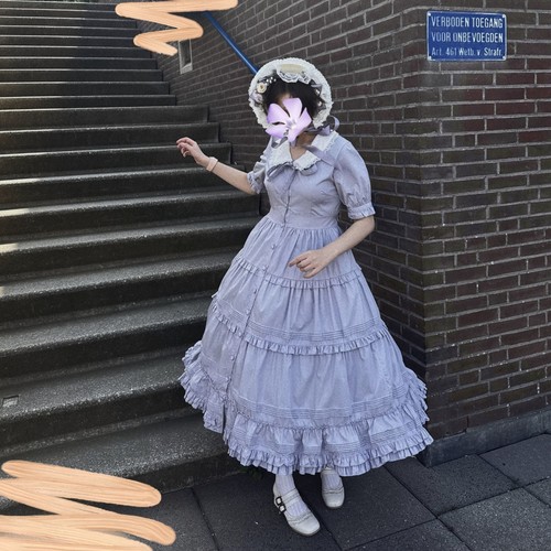 Lace collar egl - , dress
