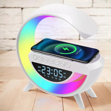 LED Wireless Charging Speaker - Smarte LED Lampe, Wecker & UKW Radio