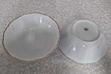 2x Servierschüssel BAVARIA Mitterteich goldener Rand, D 22.5 cm, H 7 cm