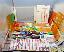 #SE4792# historische Rotring Rapidograph Stift Schablonen Lineal Konvolut