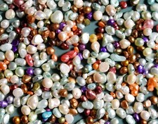 50 oder 100 lose Perlen,Zuchtperlen,Süßwasserperlen verschiedenegröße Mehrfarbig