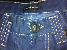 Runway - PHILIPP PLEIN Jeans Hose - W32  Herrenhose - Blau mit Tieger Plakete 