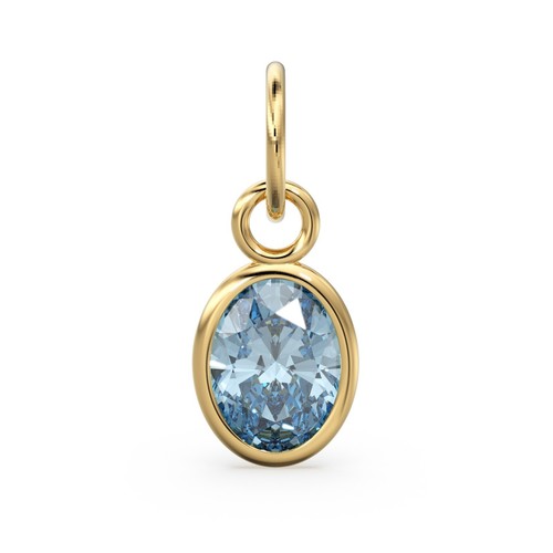 Aquamarin 14k massiv - , oval