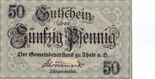 25, 50 Pfennig - Thale - Gemeinde - 1918 - bis 31.12.1919