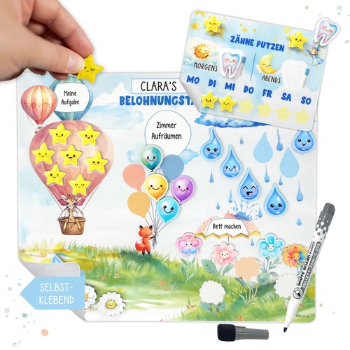 Belohnungstafel kinder set - kinder,