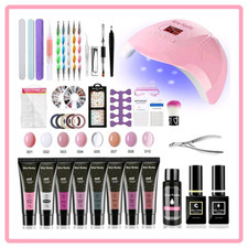 LED UV Nagelset EinsteigersetNagelstudioset mit Fräser LampeStarterset GEL Set
