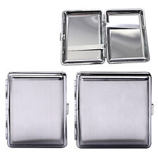 Zigarettenetui Metall Gebürstet Etui für Zigaretten Zigarettenbox silber-farbig