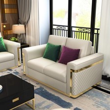 Sofa Couch Polster 2 Sitzer Sofas Couchen Sitz Garnituren Design Club Kunstleder