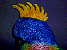 Toller Keramik-Kakadu  Italien signiert C.S.M, Italien sehr schön ca. 44 cm groß