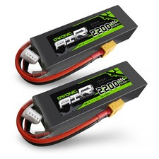 2X Ovonic 2200mAh 11.1V 25C 3S