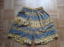 Shorts unisex retro vintage blau gelb unisex 80er 90er Jahre Gr. M-L