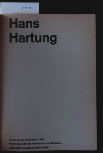 Hans hartung juli - :, 15
