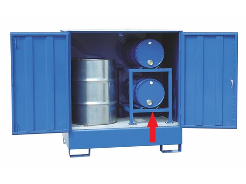 Fassständer 60l stahl blau - stahl,