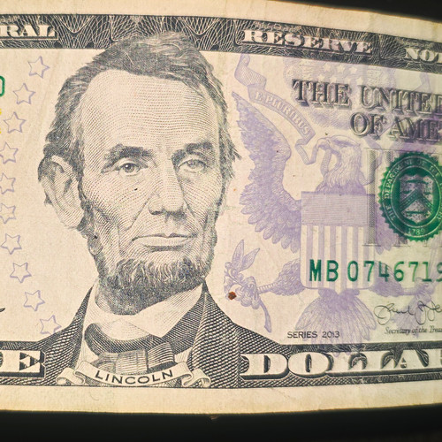 Usa dollar banknote serie - usa, 5