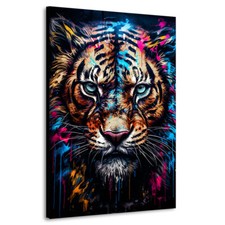 Leinwandbild Tiger Abstrakt