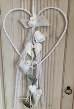 Handgefertigter Romantik shabby Deko Herz Fensterhänger Türhänger Türkranz -667