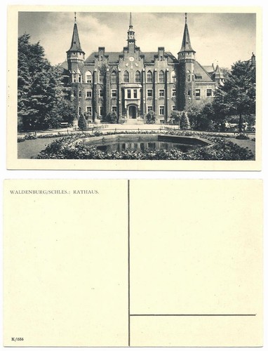 Postkarte waldenburg rathaus - waldenburg,